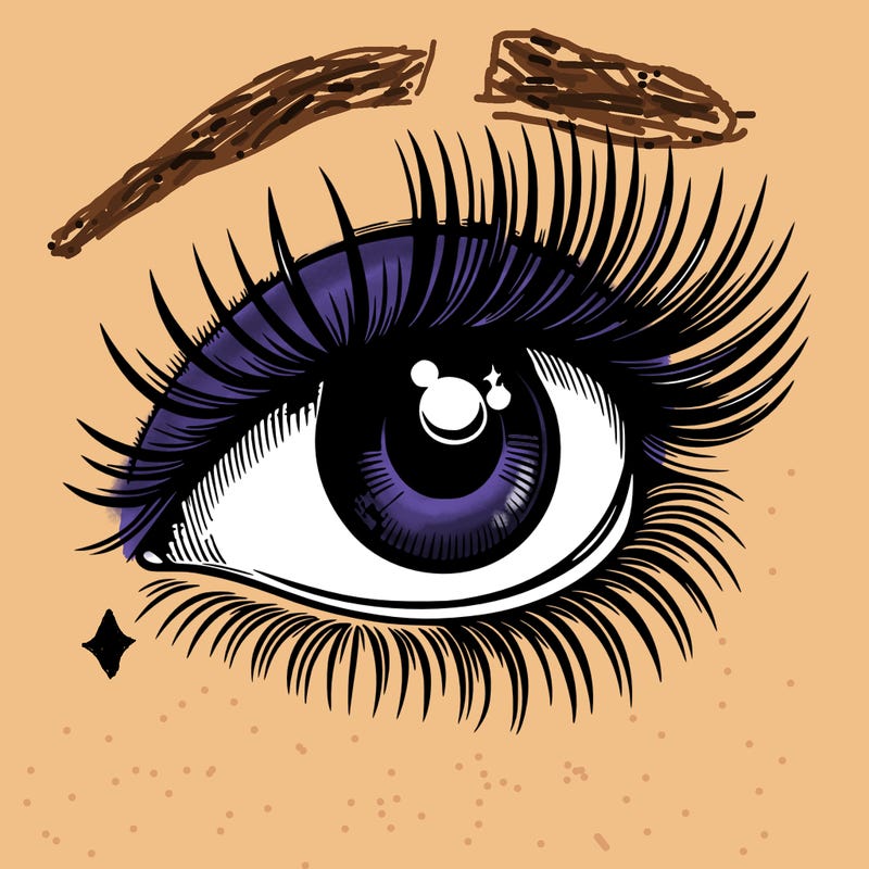 realistic eye long eylashes