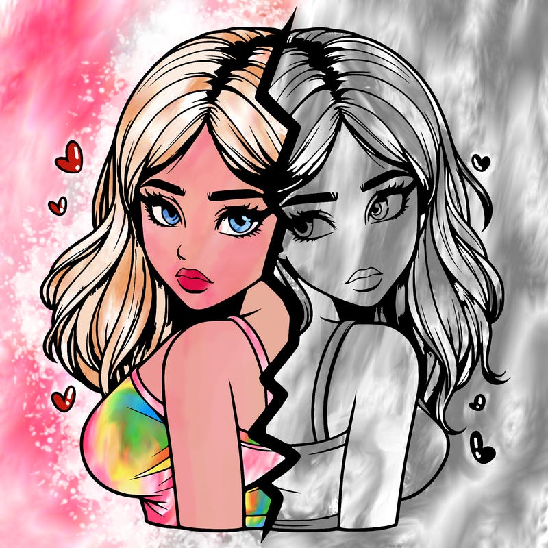 realistic girl split