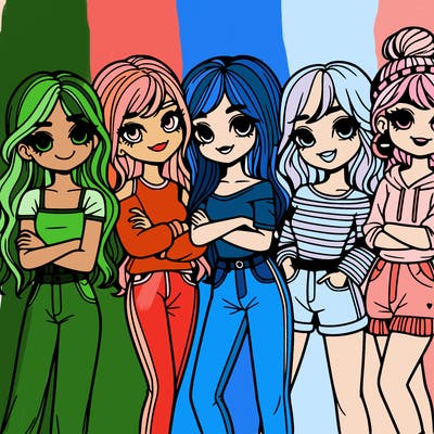 group of girl friends