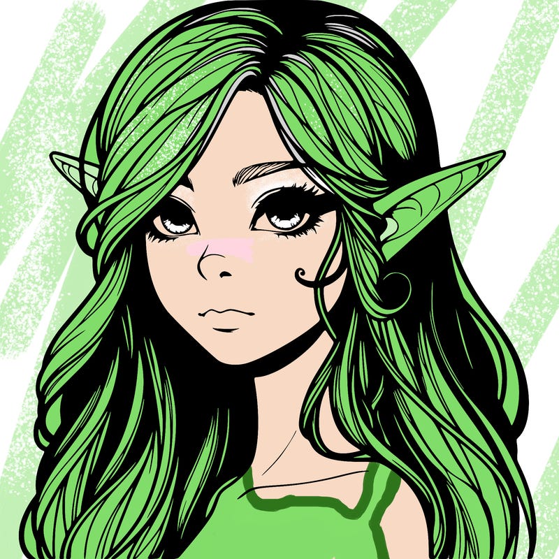 elf girl realistic dark fantasy