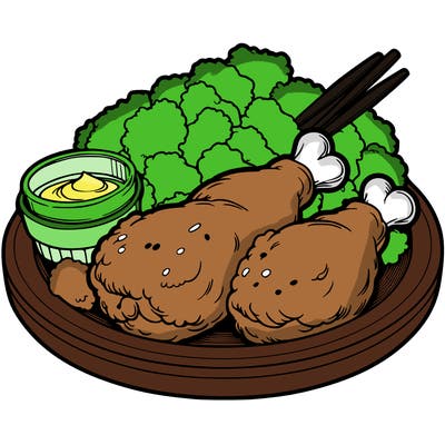 a plate of fried chicken