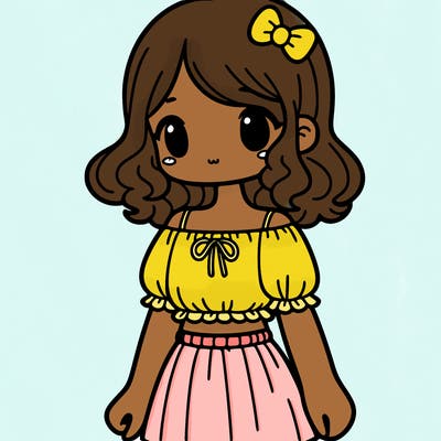 girl wearing a cute top