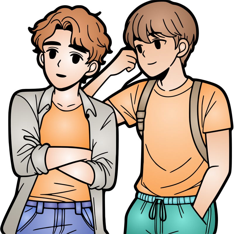 two males hanging out