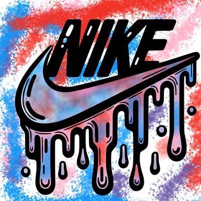 dripping nike logo