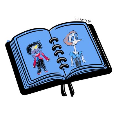 open note book blank