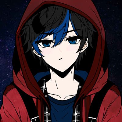 hot anime boy in hoodie