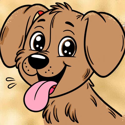 dog with tougn haging out mouth