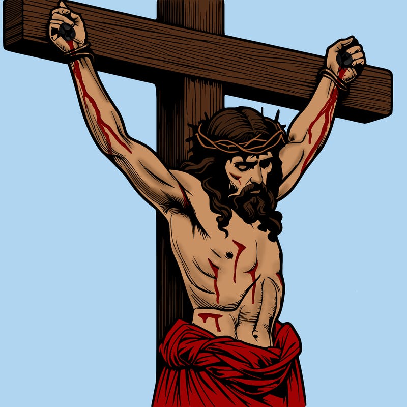 jesus realistic on the cross