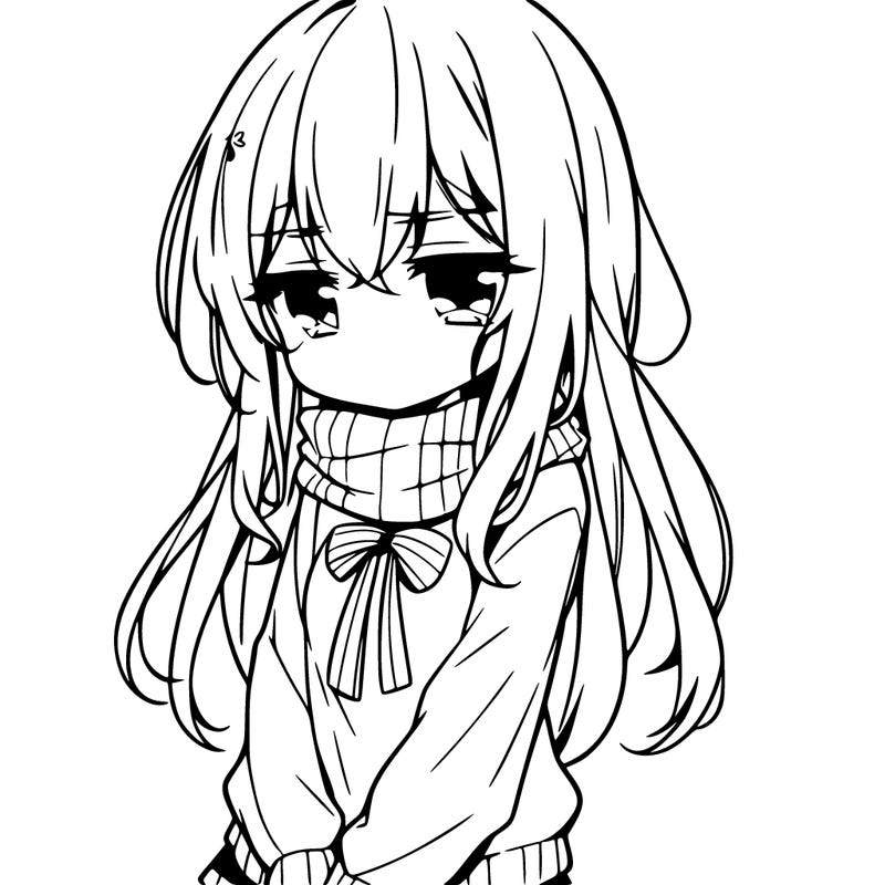 a depressed girl anime