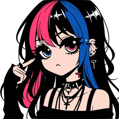goth anime girl