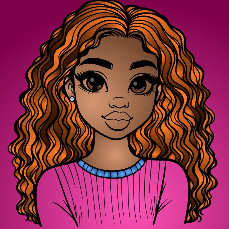 pretty young black girl- detailed