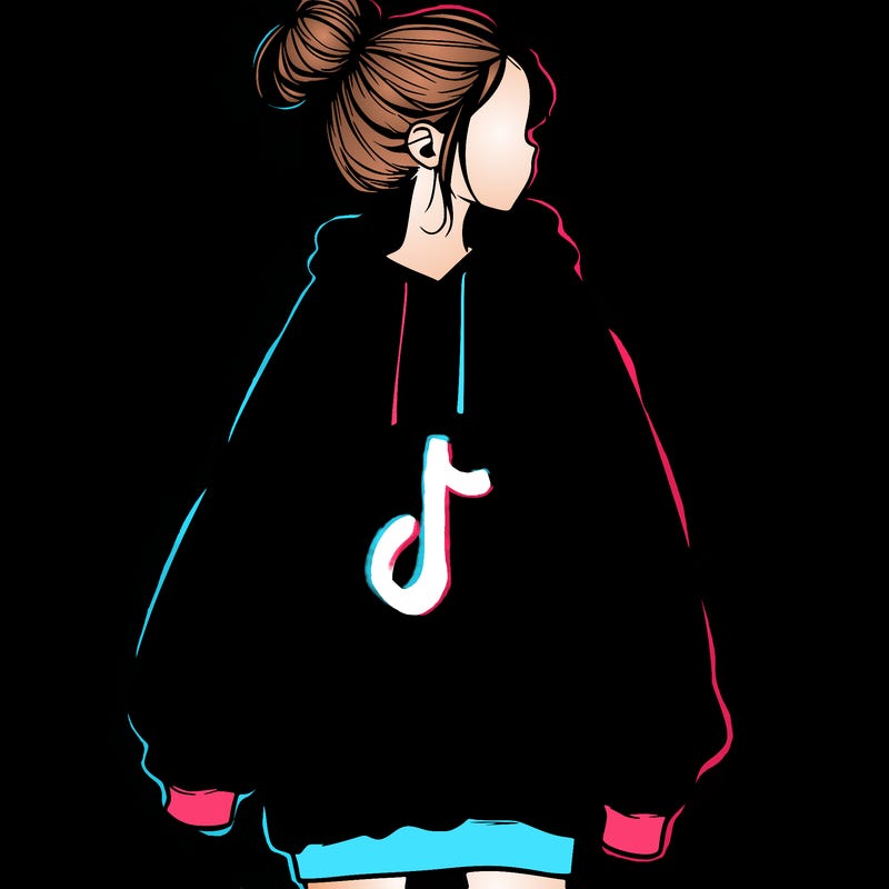 realistic girl with a oversized sweatshirt on and a bun