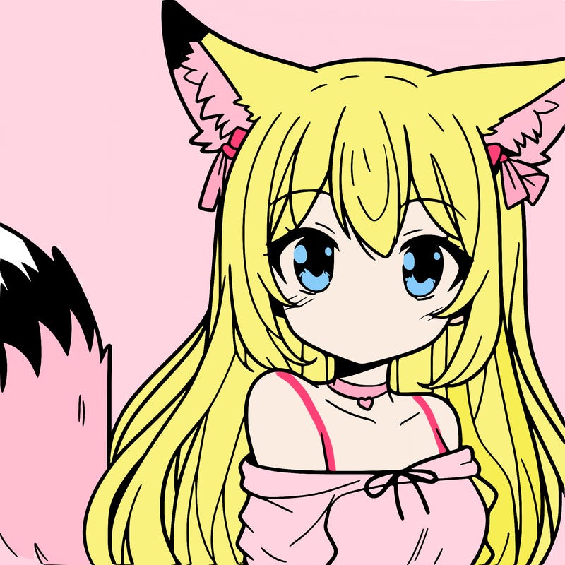 manga character girl fox ears and tail