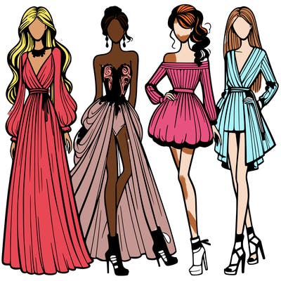fashion models dresses