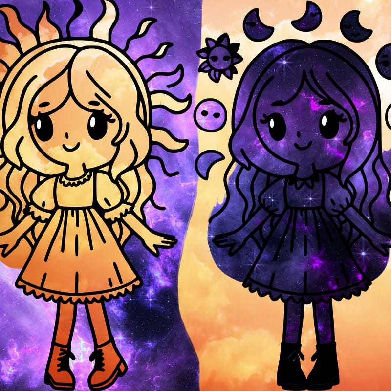 sun and moon girl