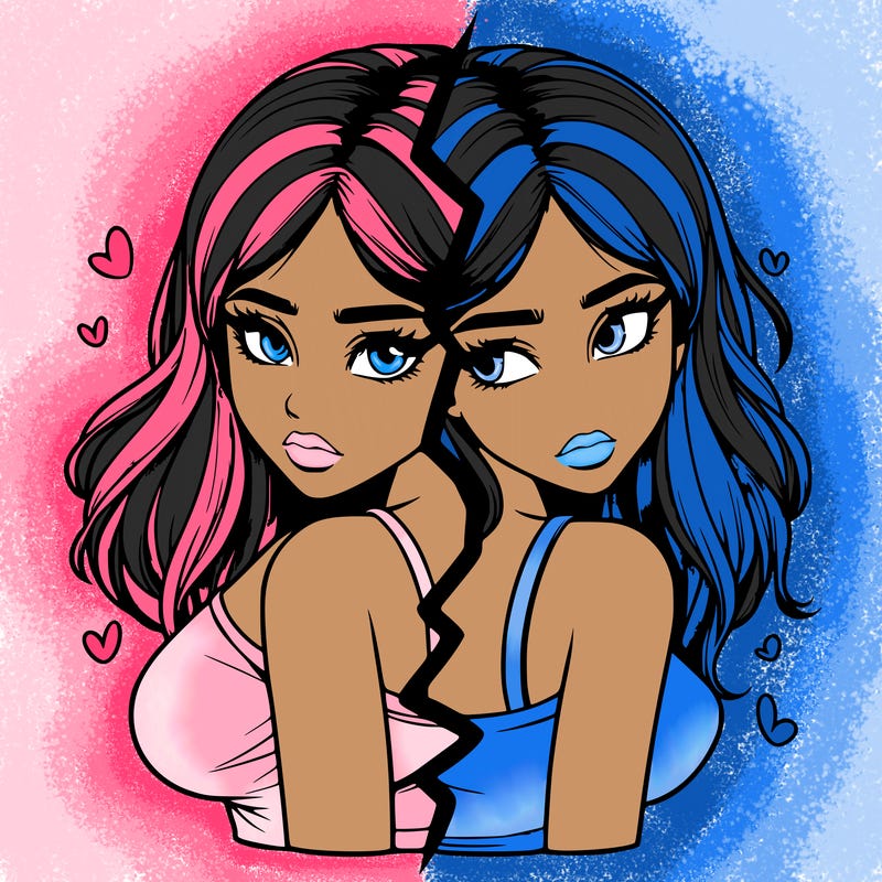 realistic girl split