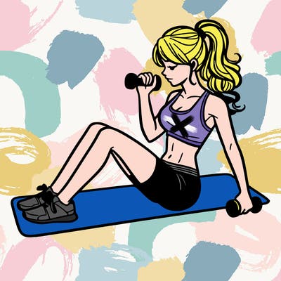 woman working out
