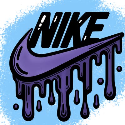 dripping nike logo