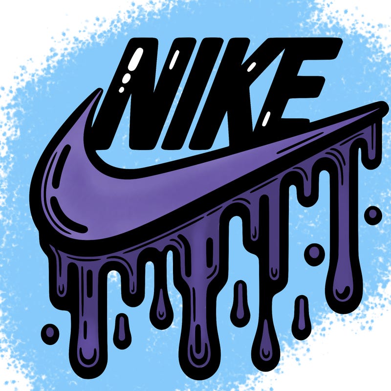 dripping nike logo