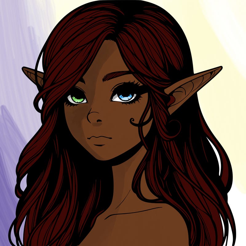 elf girl realistic dark fantasy
