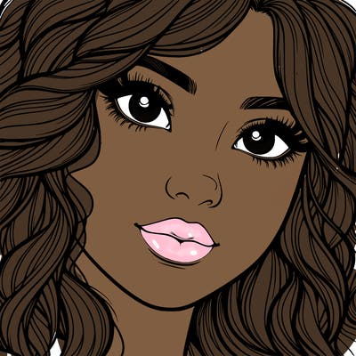 beautiful realistic girl close up to the camera with wavy hair,