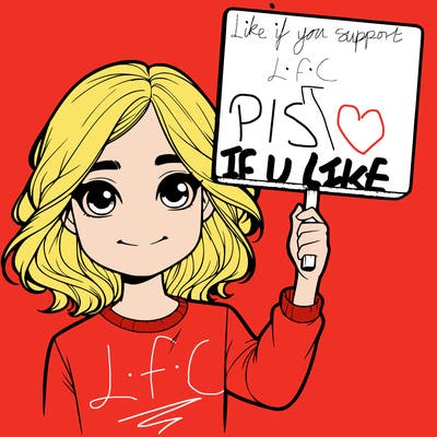 realistic girl holding up a sign