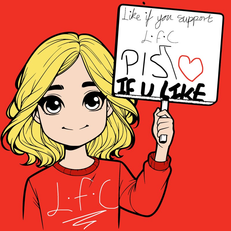 realistic girl holding up a sign