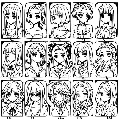 girls that look diffrent anime