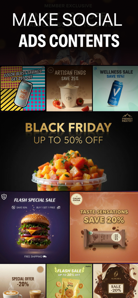 AI Logo Maker Brand Generator - Uma coleção de modelos profissionais de anúncios de mídia social para marketing e vendas