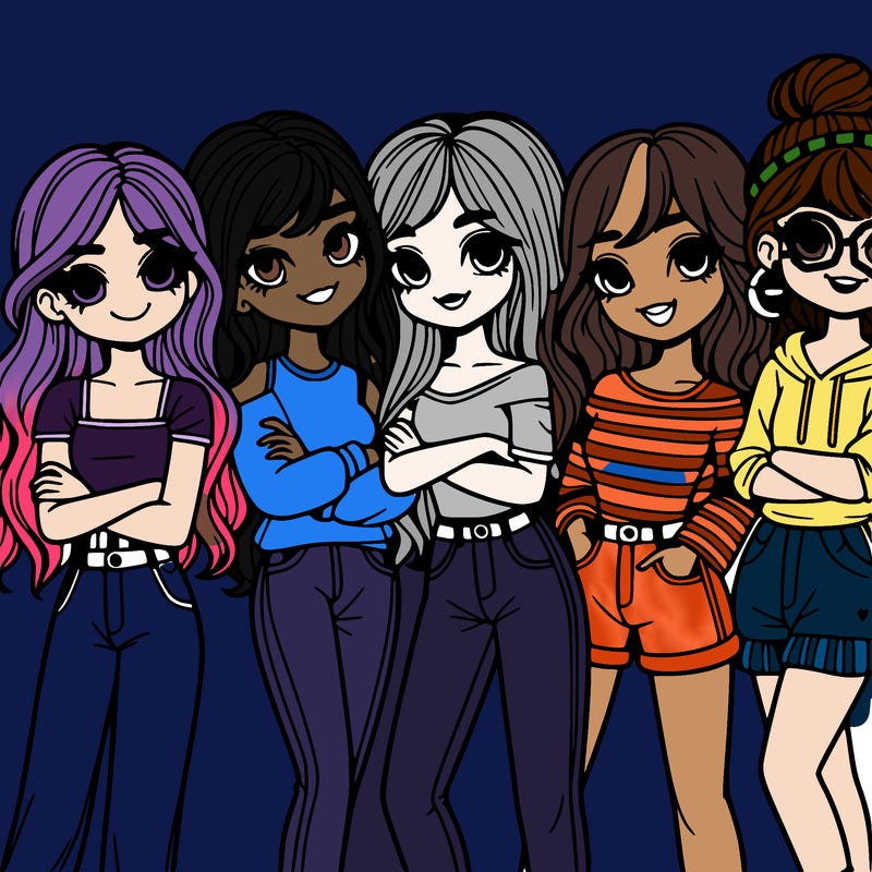 group of girl friends