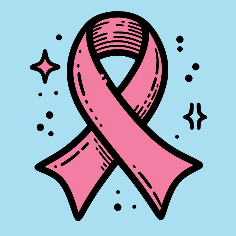 ribbon symbol of national breast cancer awareness month