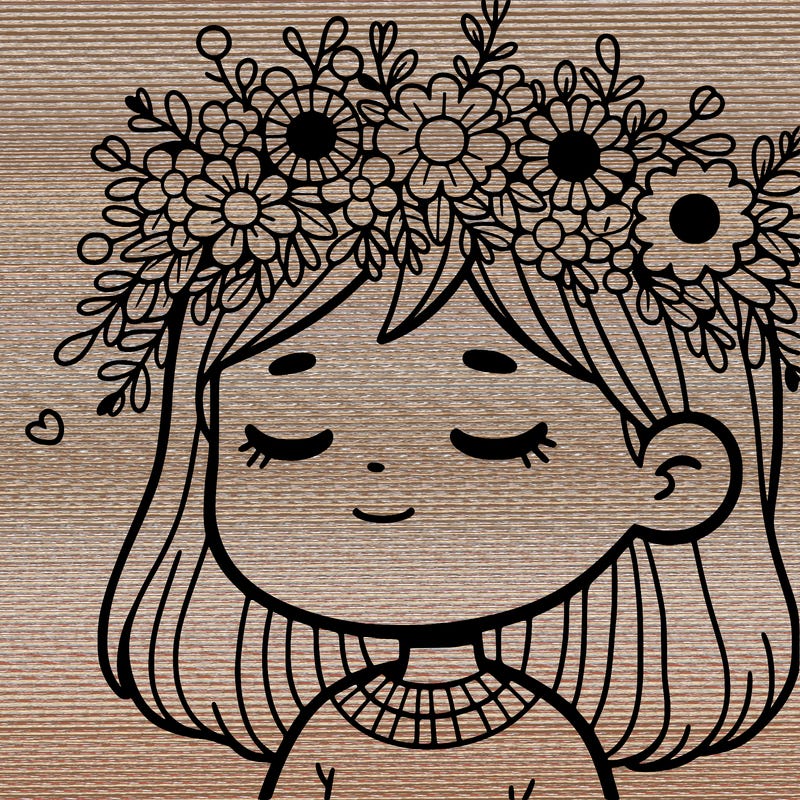 girl with flowers crown
