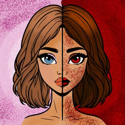 realistic girl split