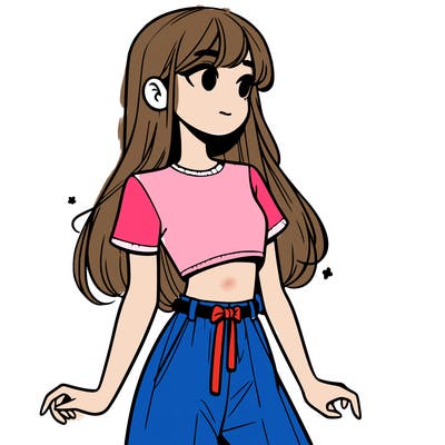 girl in a cute crop top