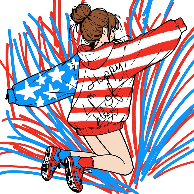 realistic girl jumping with a bun and oversized sweatshirt