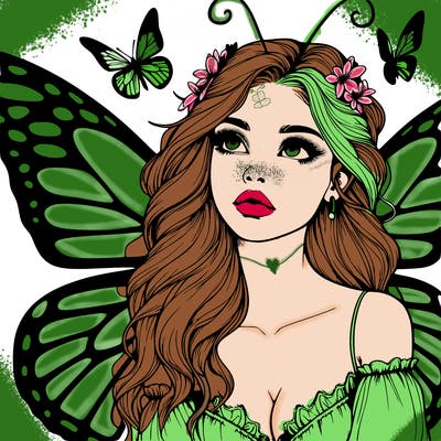 butterfly fairy realistic girl
