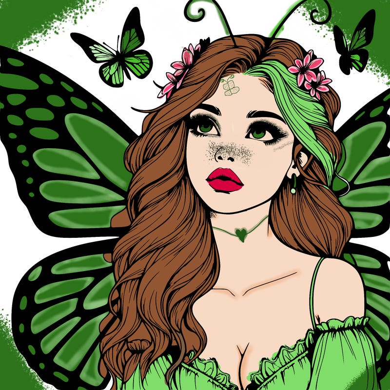 butterfly fairy realistic girl