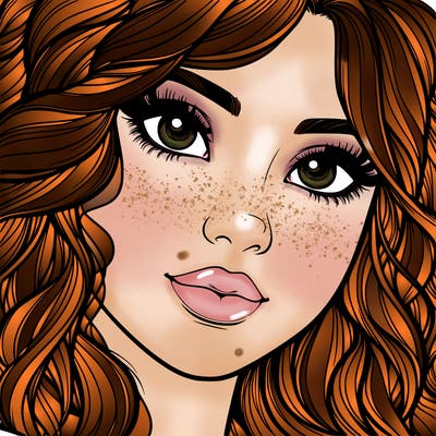 beautiful realistic girl close up to the camera with wavy hair,