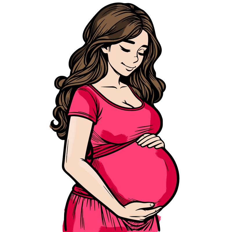 woman heavily pregnant realistic