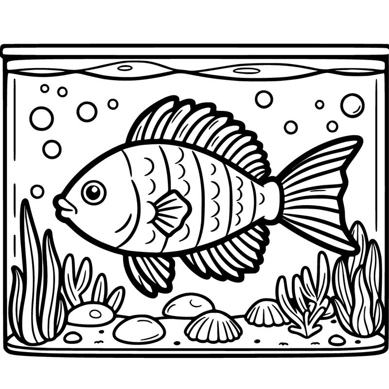 a fish in an aquarium