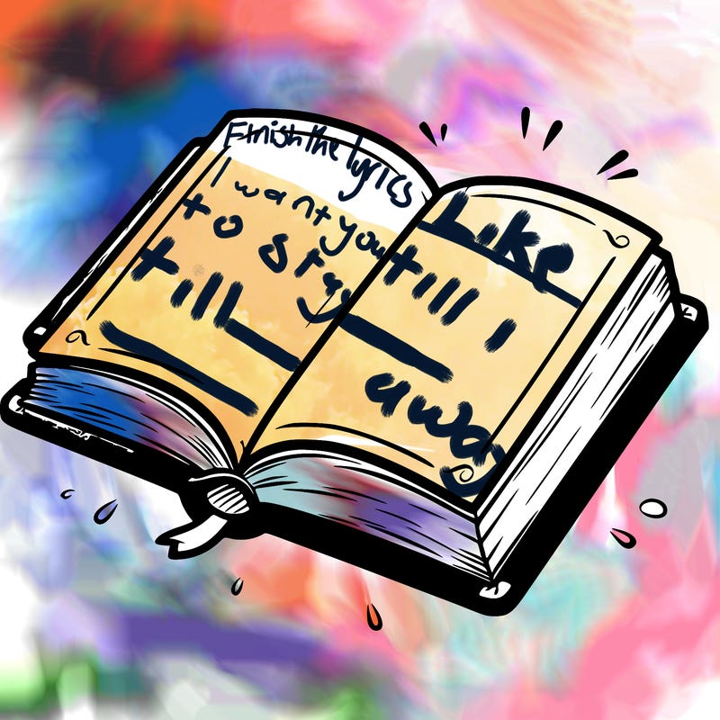 a blank open book