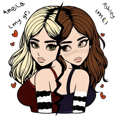 realistic girl split