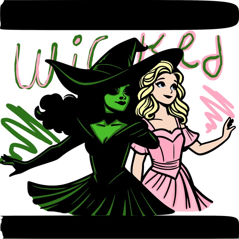 elifiba and glinda from wicked realistic