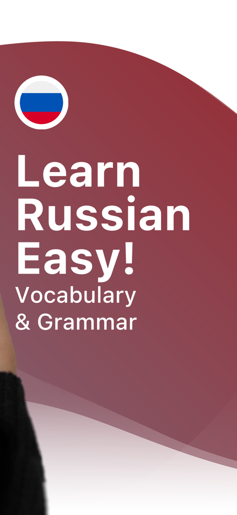 Schermata principale dell'app Impara il Russo con LENGO incentrata su vocabolario e grammatica
