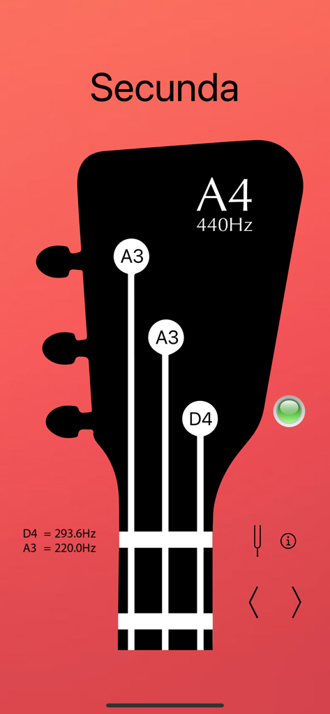 Balalaika Tuner Pro - Balalaika Tuner Pro app interface for Secunda balalaika tuning