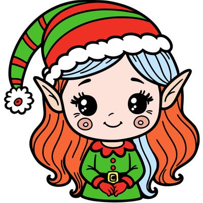 christmas elf girl