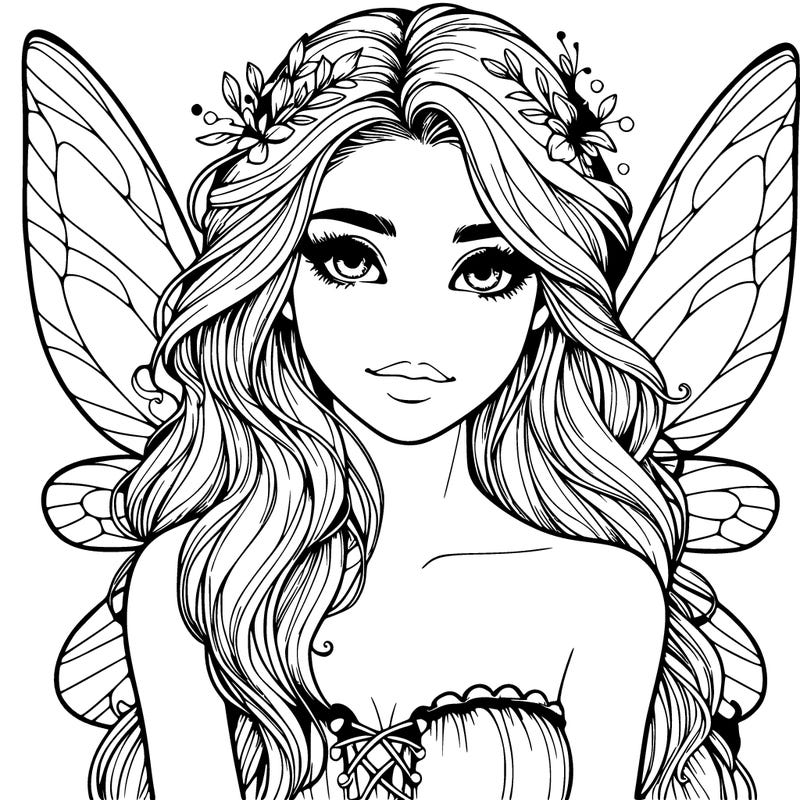 beautiful realistic fairy portrait