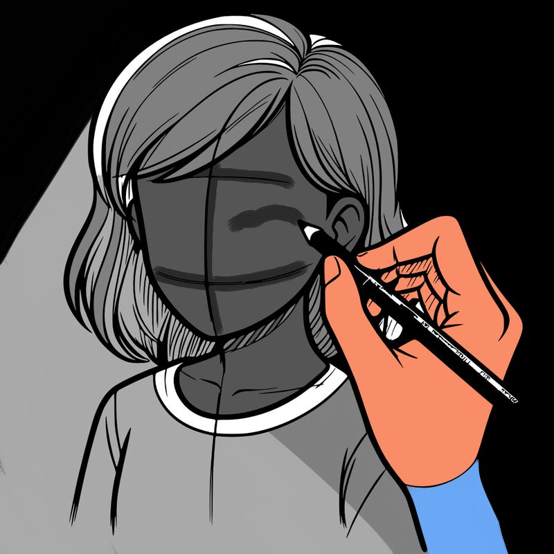 drawing a realistic person