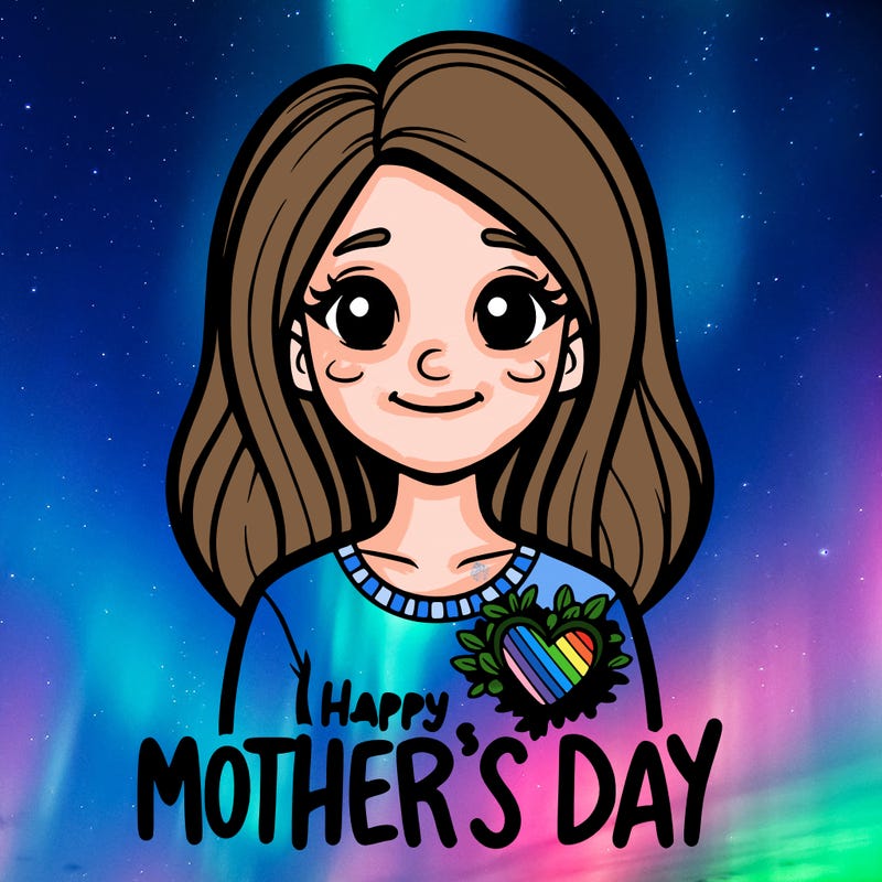 happy mothers day with a woman