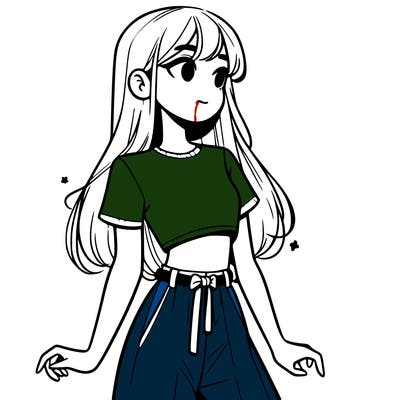 girl in a cute crop top